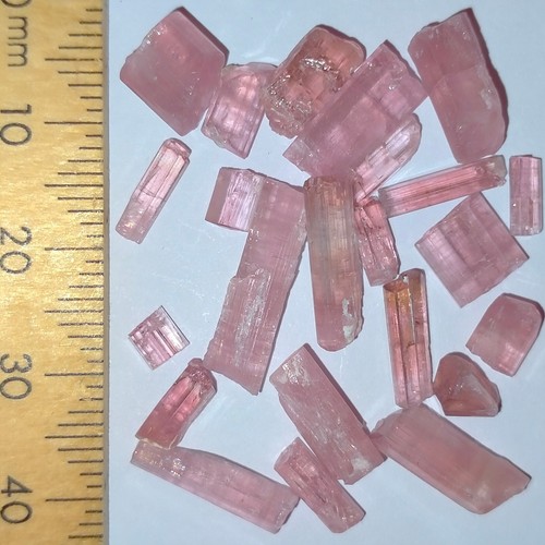 Pink Tourmaline rough loose crystals gemstones raw Rubellite Elbaite 30.6ct - Bild 6 von 6