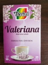 THERBAL VALERIAN ROOT TEA 25 BAGS  TE DE VALERIANA 100% NATURAL ORIGINAL