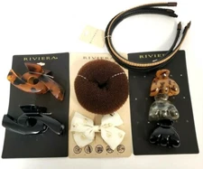 Riviera Hair Accessory Collection - Lg and Sm Clips, Bun maker, Headbands - NEW!