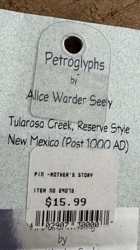 MOTHERS STORY~ Petroglyphs Pewter PIN~ by Alice Warder Seely~ NEW - Picture 6 of 6