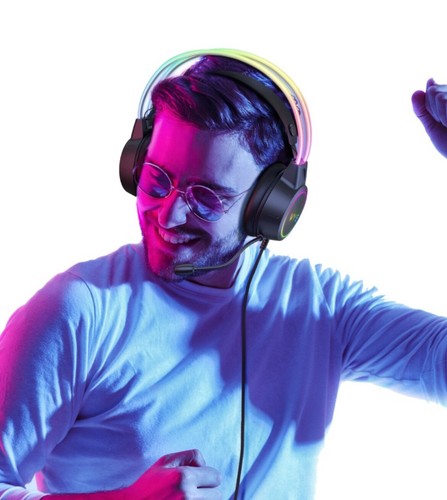 Gaming Headset 3.5mm with Microphone LED Light Headphone for PC PS4 PS5 Xbox one - Picture 17 of 20