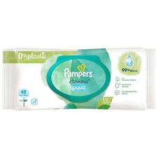 Pampers Harmonie Aqua Water-based Baby Wipes, 48 Wipes