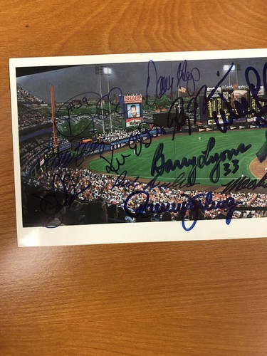 "Twilight at Shea" 8.5x3.5 Mets Signed by Barry Lyons & Others JSA Authenticated - Picture 3 of 8