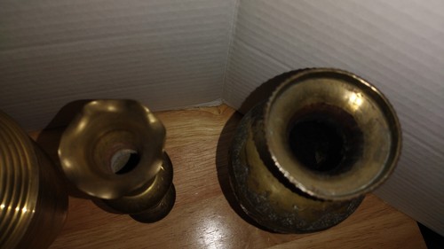 Lot of 6 Vintage Brass Vases, Ginger Jar, And Pitcher - Picture 12 of 14