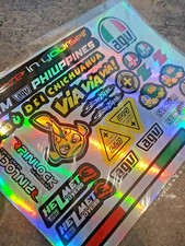 Autocollants casque vr46 rossi  agv  VIA VIA VIA holographique laser REF11z