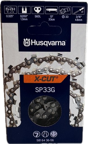 Catena motosega Husqvarna 13" X-Cut SP33G passo 0,325" calibro 0,050" 56DL (Sigillata) - Foto 2 di 8