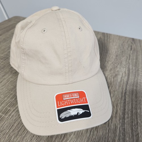 American Needle Mütze Kappe leicht entspannt unbedruckt beige Baumwolle verstellbar Erwachsene