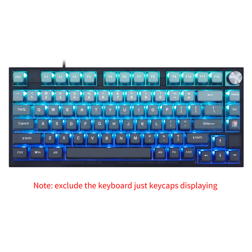 Glacier Skyloong GK7 PBT durchscheinende Tastenkappen kompatibel 60 %/65 %/75 %/80 %/96 %/100 % - Bild 22 von 77