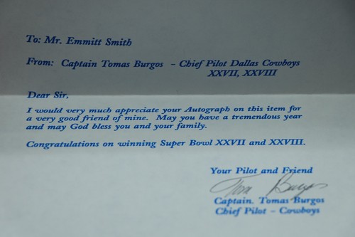 Sports Illustrated, Emmitt Smith, signed COA (for Pilot) Jan.31 1994 - Bild 4 von 5