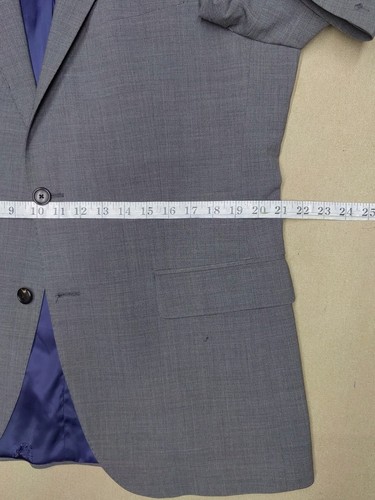 AUSTIN REED Blazer Size 42R gray 96% wool &4%Lykra - Picture 8 of 14