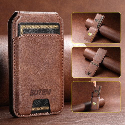 For iPhone 15 14 13 12 11 Pro Max Magsafe Magnetic Wallet Card Slot Phone Holder - Picture 16 of 32
