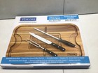 Viking Acacia Carving and Cutting Board with 3-Piece Stainless Steel Carving Set