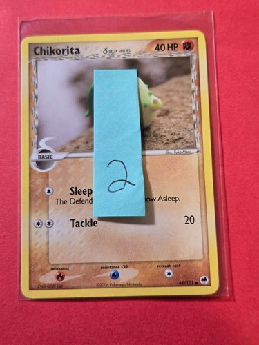 2006 Pokemon EX Dragon Frontiers #44 Chikorita DS, C, NF/H, cd2 - Picture 3 of 3