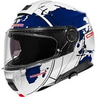 Casque moto 59 (L) - Casque rabattable Schuberth C5 Globe - Blanc Bleu