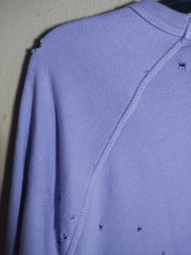 Lauren Moshi Sweatshirt Women S Pullover Purple Distressed - Picture 10 of 24