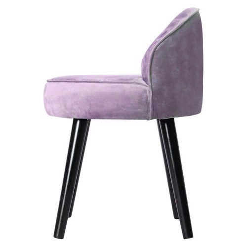 Dressing Table Makeup Stool Low Back Velvet Upholstery Bedroom Dining Room Chair - Picture 10 of 16