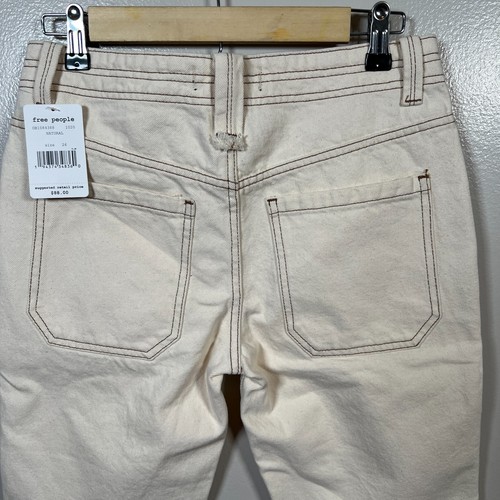 Free People We The Free Rebel Rouser Cut Off Shorts Size 26 Natural Summer - Foto 10 di 14