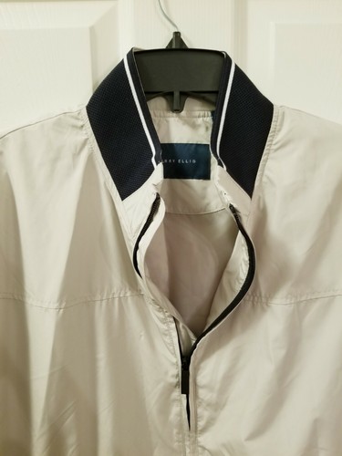 Perry Ellis Water Resistant Stripe Banded Zip Jacket Size XL - Picture 3 of 7