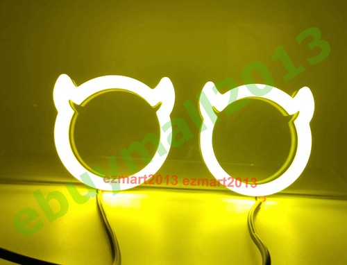 BT App Dynamic Flow Chasing RGB Ox Horn Halo Ring Flash Devil Demon Angel Eyes - Picture 8 of 26