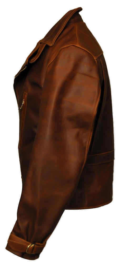 AMERI ♡ LEATHER JACKET Mens Captain Star Spangled Red White Blue America Leather