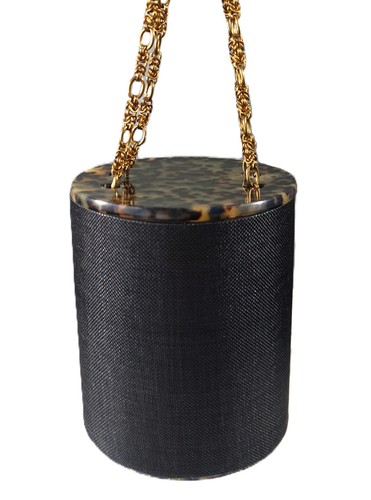 REBECCA DE RAVENEL Black Lolli Basket Bucket Bag - Picture 6 of 7
