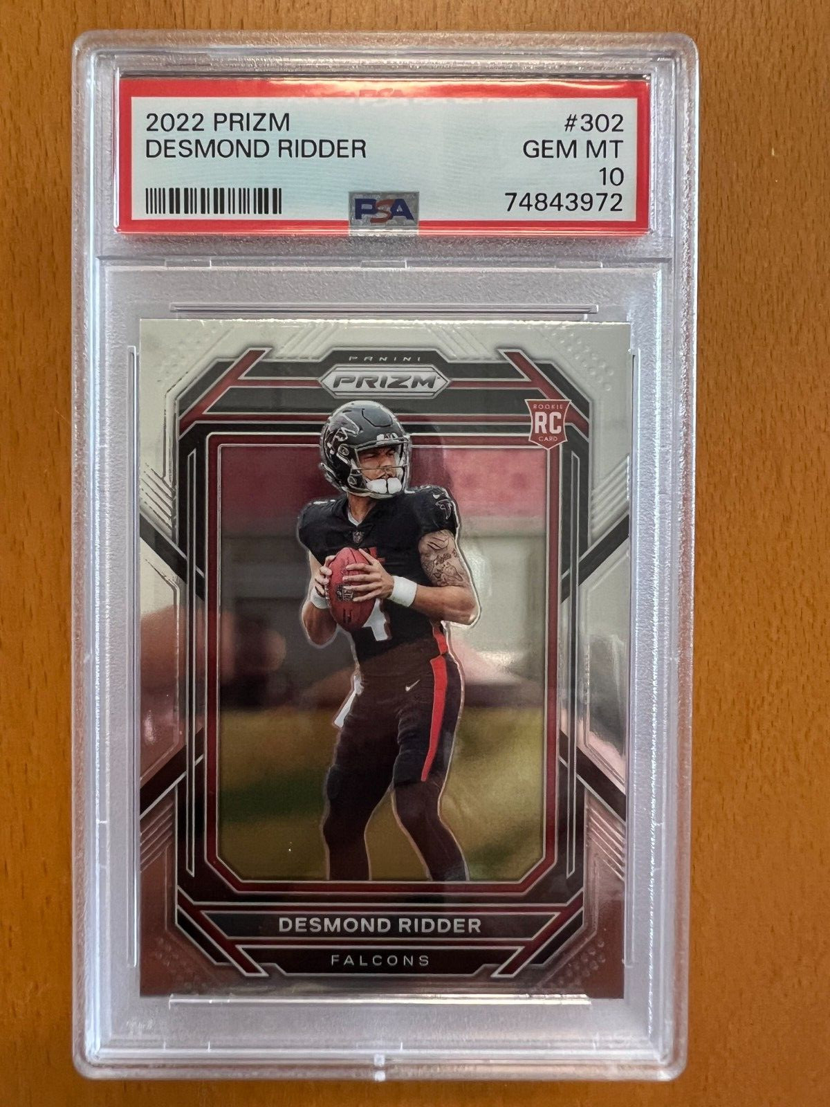 2022 PRIZM Desmond Ridder #302 Falcons RC Rookie PSA 10