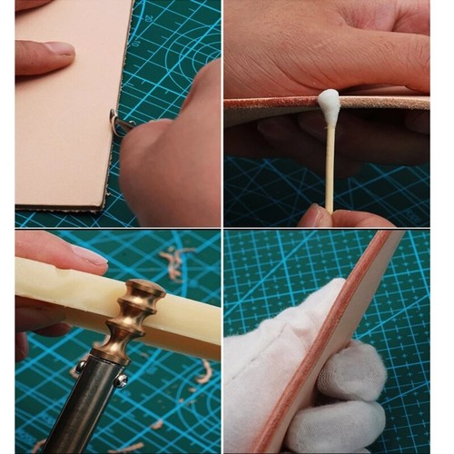 Small Polishing Wax for Leather Leathercrafts Burnishing 7 Colors Available - Picture 14 of 20