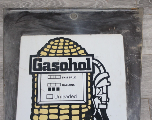 Vintage Gashol Zapfsäule Frontplatte 20" x 26 1/4" - Bild 4 von 7