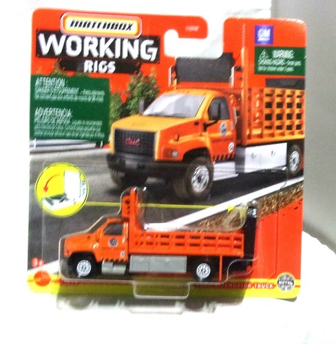 KKar Matchbox - 2021 RWR - GMC 3500 Attenuator Truck - Orange  - Picture 1 of 3