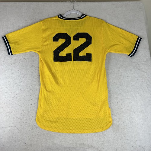 Vintage Rawlings South Knoll Wolverines Jersey Size M Rare EUC #22 Yellow - Picture 10 of 12
