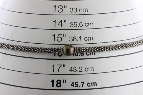 Michael Dawkins Sterling Silver 925 14K Gold Accented Brown Pearl Necklace 16" - Picture 9 of 9