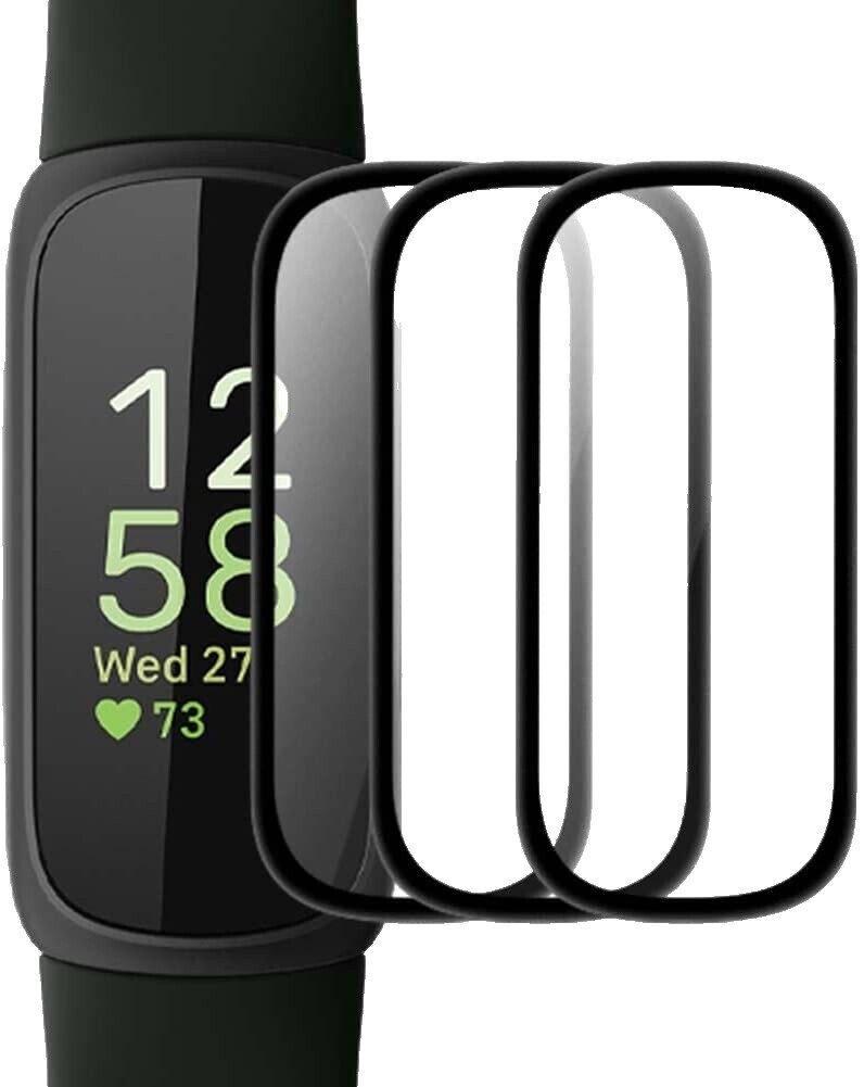 savvies 4 Pezzi Full-Screen Pellicola Protettiva per Fitbit Charge 6 Full Cover Pellicola Copertura [Completa Trasparente, 3D Curved