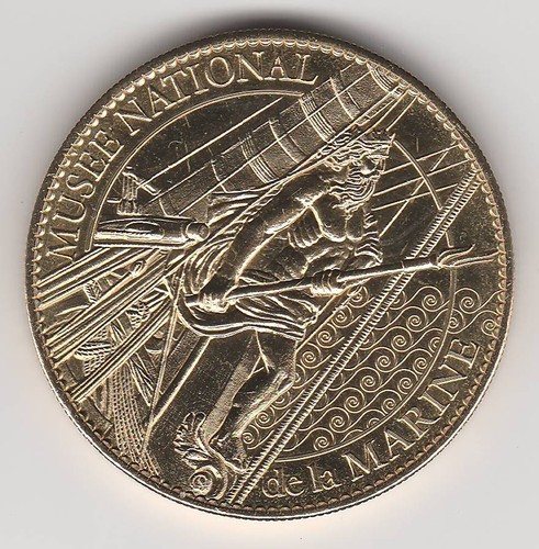  A  2010 TOKEN MEDAILLE  A-B -- 75 016 N°2 MUSEE NATIONAL DE LA MARINE PROUE - Imagen 1 de 2