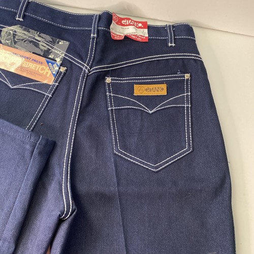 Pantalones de mezclilla para mujer vintage PS Gitano azul lavado oscuro cintura alta mamá talla 14 - Imagen 7 de 12