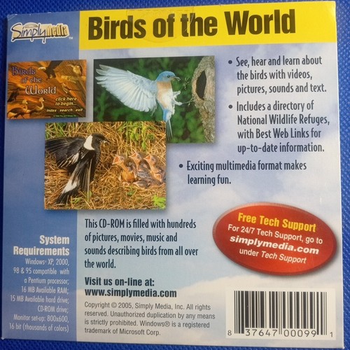 Birds of the World PC CD NEW DISC ONLY Sealed - Picture 2 of 2