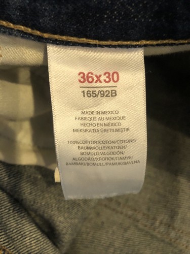Polo Ralph Lauren Jeans Uomo 36x30 Blu Dritto Denim Jeans Pantaloni - Foto 6 di 9
