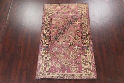 Antique Geometric Traditional Oriental Area Rug Wool Hand-knotted 5x7 ft Carpet - Picture 2 of 12