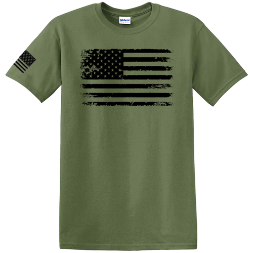 USA Distressed Flag Men T Shirt Patriotic American Tee S - 2XL Gildan Heavy G500 - Picture 13 of 16