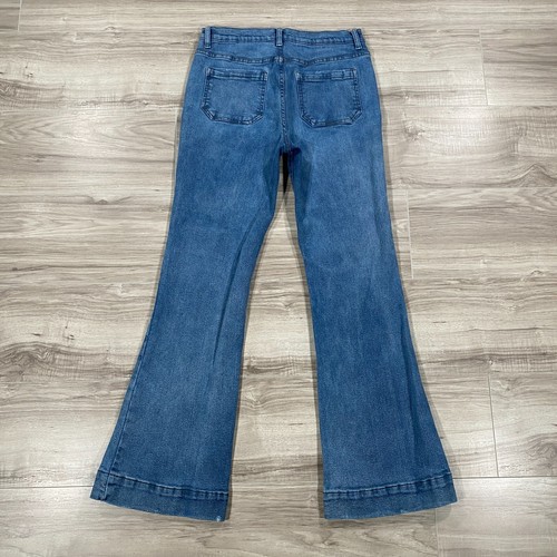Kensie Jeans Womens 4/27 Blue Denim Vintage Luxe The Savannah High Rise Flare - Picture 5 of 15