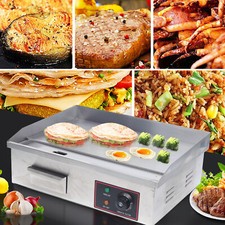 22" 3000W Commercial Electric Griddle Flat Top Grill Hot Plate BBQ Countertop