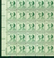 US #1279 1 ¼¢ Albert Gallatin, Complete sheet of 100, og, NH, VF Brookman $20.75