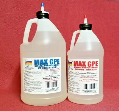 MAX EPOXY RESIN SYSTEMS EPOXY RESIN GLUE 4 RV PANEL DELAMINATION REPAIR W/ SYRINGE/HOSE FOAM SAFE 1.5Gal