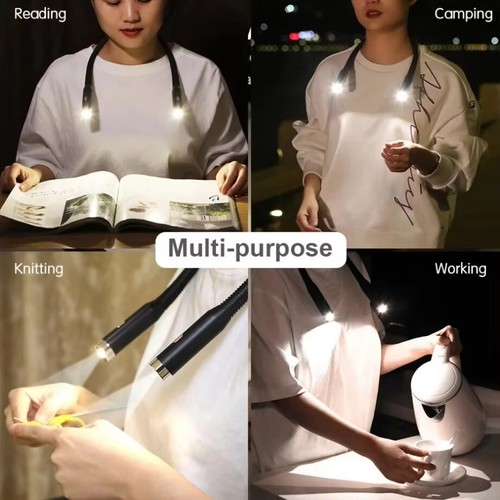 Neck Hanging LED Light Portable Lamp Flexible Hands-free Reading Book Charging - 第 3/11 張圖片