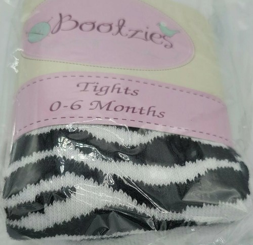 2 PAIR TODDLER TIGHTS BOOTZIES. SIZE 0-6 MONTHS. FACTORY SEALED NEW. WHITE ZEBRA - Picture 3 of 3