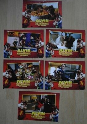 Q136 - 6x Aushangfotos ALVIN UND DIE CHIPMUNKS