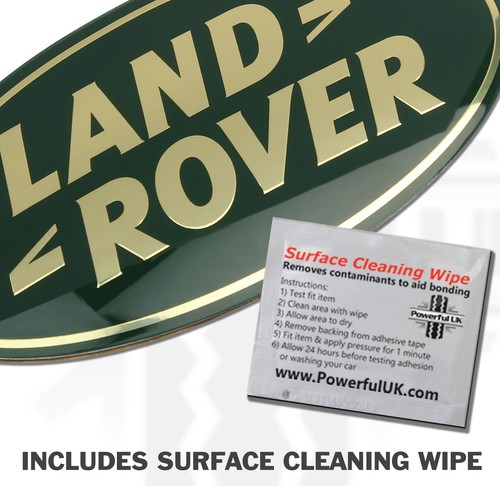 Genuine GREEN+GOLD front grille oval badge for Land Rover Discovery 4 - Picture 3 of 7