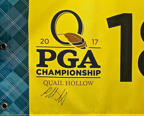 BUBBA WATSON Autograph SIGNED GOLF FLAG QUAIL HOLLOW 2017 PGA CHAMPIONSHIP JSA - Picture 6 of 6