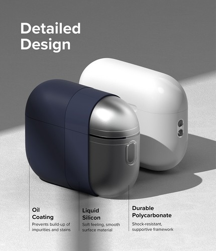 Funda delgada y mosquetón para Apple AirPods Pro 2 (2.ª generación) | Ringke [Silicona] - Imagen 12 de 49