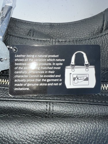 NEU ROMA ECHTLEDER SCHWARZ & GOLD VERDECKTE GELDBÖRSE #7003 - Bild 4 von 7