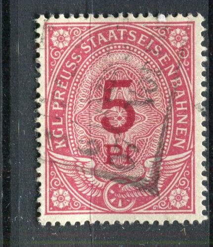 GERMANY; PRUSSIA 1890s-1900s classic Railway Post stamp used 5pf. value - Zdjęcie 1 z 1